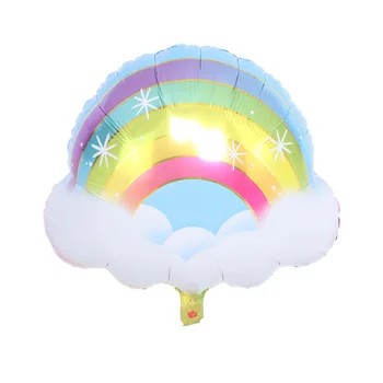 50stk Solen, Regn, Regnbue Kvast Cloud Fe Luftballon Fødselsdag Dekoration Børn Gave Aluminium Folie Oppustelige Ball