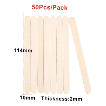 50stk Træ-Omrøring Stick Til Epoxy Harpiks Skimmel Popsicle Is Pinde Smykker at Gøre Håndlavet Håndværk Forsyninger Værktøjer