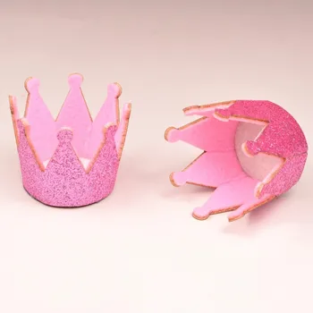 50stk/masse 5colors Nyfødte Mini Følte Baby Krone For Piger, Hår Tilbehør Håndlavet Glitter Følte Crown For Første Fødselsdag Hat