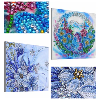 5D DIY Specielt Formet Diamant Maleri Butterfly Flower Diamond broderi-Kits Krystal Rhinestone Kunst Home Decor
