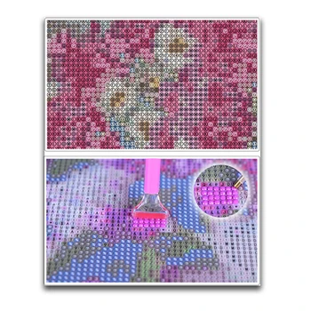 5D DIY diamant blomst mosaik fuld pladsen vise diamant broderi Hvid lotus billede cross stitch rhinestone home decor XY1