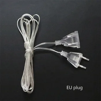 5M Udvidet Wire EU ' OS Stik Til Lys String LED Strings Fe Garland Lamper Bryllup Hjem Haven Dekoration