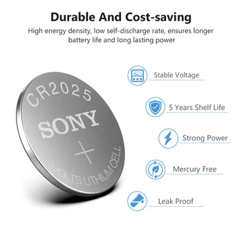 5PCS Original SONY cr2025 knapcelle Batterier cr 2025 DL2025 LM2025 3V Lithium Coin Batteri Til Ur Vægt