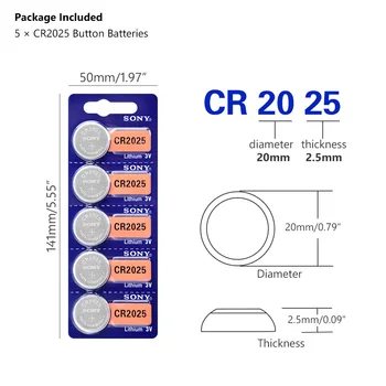 5PCS Original SONY cr2025 knapcelle Batterier cr 2025 DL2025 LM2025 3V Lithium Coin Batteri Til Ur Vægt