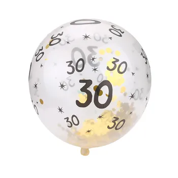 5Pcs Ballon 30 40 50 Happy Birthday Alder Fyldte Balloner, Konfetti Bryllup Part Indretning Dekoration Voksne Børn Latex Ballon