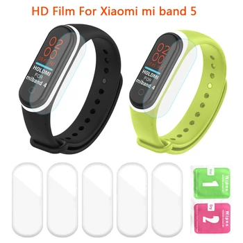 5Pcs HD beskyttelsesfilm Til Xiaomi Mi-Band 5 Rem Mi Band 5 Armbånd Armbånd Anti UV-Screen Protector Film Smart Tilbehør