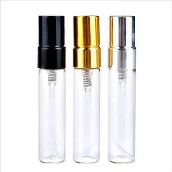 5ml Bærbare Glas Genopfyldning Parfume Spray Flaske Med Aluminium Forstøver Tom Parfum Tilfælde Kosmetiske Beholder Til Rejsende
