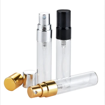 5ml Bærbare Glas Genopfyldning Parfume Spray Flaske Med Aluminium Forstøver Tom Parfum Tilfælde Kosmetiske Beholder Til Rejsende