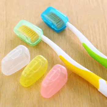 5pcs Tandbørste Hoveder Dække PP Plast Beskyttende Hætte Forhindre Bakterier Bærbare Til Udendørs Rejse Hjem Børste Hovedet Anti-støv