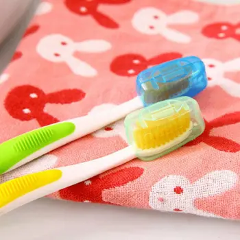 5pcs Tandbørste Hoveder Dække PP Plast Beskyttende Hætte Forhindre Bakterier Bærbare Til Udendørs Rejse Hjem Børste Hovedet Anti-støv