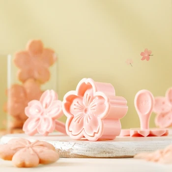 5pcs/set Cookie form Stempel Cookie Cutter Cherry Blossom Blomst DIY W0YD