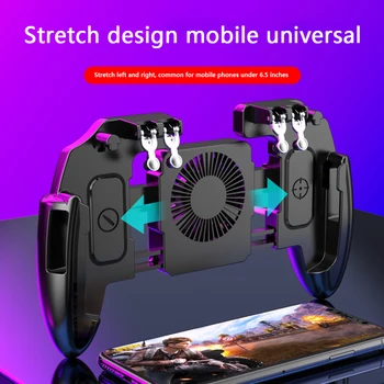 6 Fingre Køling Knappen Gamepad Mobile Gaming Støvtæt Bærbare Transporterer Indretning for PUBG Spil Controller Joysticket