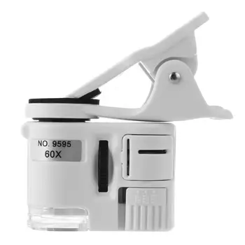 60X forstørrelse Telefon Digital Mikroskop-Kamera med LED-Lys Telefonen Universal Mobile Forstørrelsesglas Makro Zoom Linse Kamera Klip