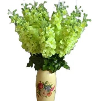 6stk Larkspur Blomst gulvmonteret Falske Delphinium Ajacis Kunstige Poisonweed til Bryllup Dekorative Blomster
