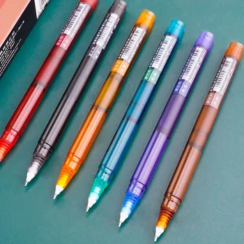 6stk Retro Gel Pen 0,5 mm Farverige Markør Pen For Børn Kreativ Tegning Værktøjer, Skriver Skolen Leverer Kontorartikler