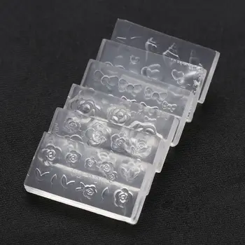 6stk/Sæt 3D Mini Flower Akryl Silikone Formen for DIY-Øreringe Nail Art Mould Dropshipping