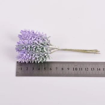 6stk/masse Kunstige Blomster Romantisk Mini Plast Lavendel til Bryllup, Jul Hjemmet Udsmykning DIY Håndværk Gave Falske Blomster