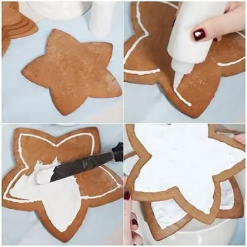 6stk/set femtakket Stjerne Cookie Cutter Fondant Kage, Kiks, Bageforme Køkken Bagning DIY Jul Cookie Kage Udsmykning Af