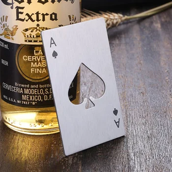6stk/sæt i Rustfrit Stål med at Spille Kort, Oplukker Poker Ace of Spades Øl Oplukker Mini Wallet-Openers Bar Madlavning Værktøjer