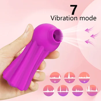 7 Hastigheder Vibrerende Mundtlig Brystvorte Suger Silikone Vibrator Klitoris Sucker Stimulator Kvindelige Masturbator Sex Legetøj til Kvinder