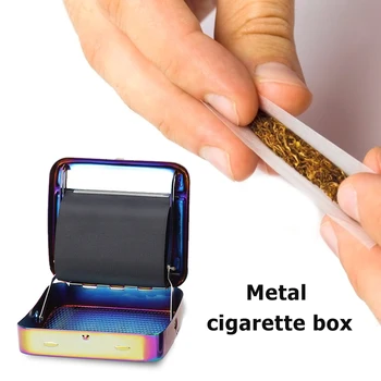 70mm Ryger Rullende Maskine Fælles Rulle Boks Papir, Tobak Manuel DIY Hånd Cigaret Gøre Kegle Tilfælde Gave for Mænd