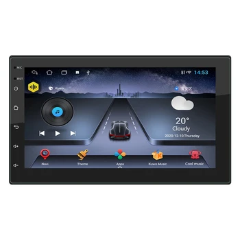 7784AD Dobbelt DIN Bil Radio Android 10.1 Quad Core 1GB+16GB Mms Video-Afspiller 2 DIN GPS WiFi AUX Auto Stereo