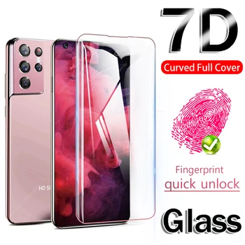 7D Hærdet Glas Til Samsung S21 Plus Ultra Note 20 S20 Screen Protector På S10 Plus S10 S8 S9 5G E Beskyttende Glas S 20 21 10