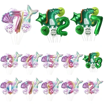 7pcs Party Balloner Farverige Antal Ballon 40in DIY Bryllup tillykke med Fødselsdagen Fester Dekorationer Folie Balloner Barn Dreng, Baby Shower