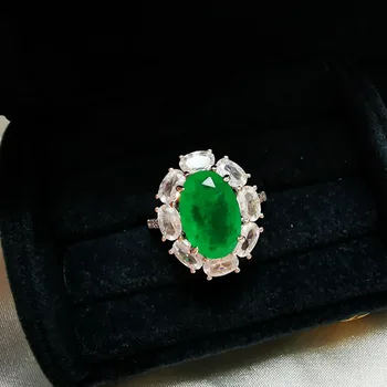 8*12mm Topas Ruby, Smaragd Ringe Vintage 925 Sterling Sølv Ædelsten Lab Diamanter Wedding, Engagement Ring Fine Smykker til Kvinder