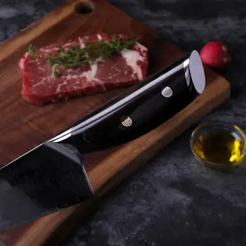8.5 tommer Damaskus Japansk kokkekniv vg10 stål køkken knive skarpe Knive Full Tang ibenholt palisander håndtere 2019 NYE korn