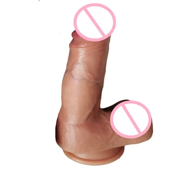 8 Inches Realistisk Dildo i blød silikone, Super Enorm Stor Penis Med sugekop sexlegetøj til Kvinde Anal Masturbation Vibrator