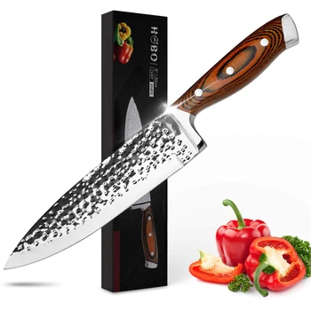 8 Tommer Kokkens Kniv I Rustfrit Stål Kødkniv Kniv Professionel Japanske Køkkenknive Høj Carban Damaskus Værktøjer Til Køkken