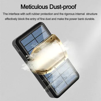 80000mAh Power Bank Trådløse Oplader Solar Panel Batteri Med 4USB Output Port med Stor kapacitet Oplader til Samsung Xiaomi IPhone