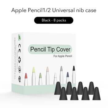 8PC Apple Blyant Spids Cover / Beskyttende Tip , Flerfarvet Hud Screen Protector