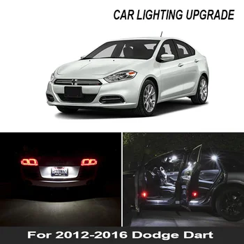 8stk Hvid Canbus led Bil indvendigt lys Pakke Kit for 2012-2013 2016 Dodge Dart led indvendige Dome Kuffert lys