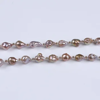9-11mm Naturlige Farverige Barok Perle Halskæde Og Armbånd Ferskvand Kerneholdige Perle Til Kvinde