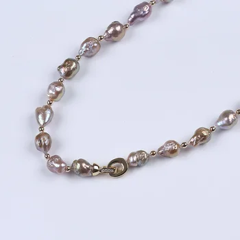 9-11mm Naturlige Farverige Barok Perle Halskæde Og Armbånd Ferskvand Kerneholdige Perle Til Kvinde