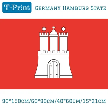 90*150 cm/60*90cm/40*60 cm/15*21cm Tyskland Hamburg FLAG