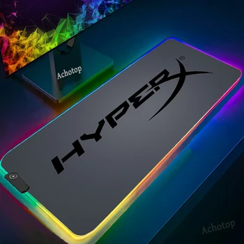 900x400mm RGB HyperX logo Gaming Mouse Pad XXL Computer Musemåtte Super Store XL LED Gummi Hastighed Bruser Mus og Tastatur Pad 7 Farve