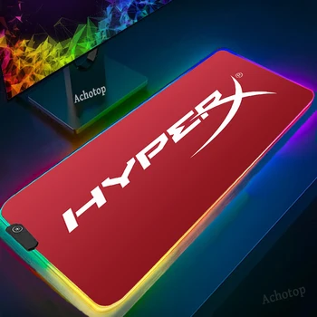 900x400mm RGB HyperX logo Gaming Mouse Pad XXL Computer Musemåtte Super Store XL LED Gummi Hastighed Bruser Mus og Tastatur Pad 7 Farve