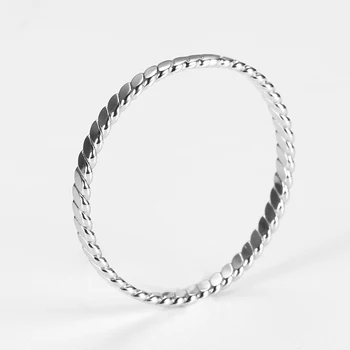 925 Sterling Sølv Fingerringe Guld Sølv Enkel Tynd Line Mode Smykker Zircon Vielsesring til Kvinde