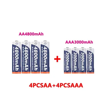 AAA + AA genopladelige 1,2 V AA 4800mah - 1,2 V AAA-3000mAh alkaline batteri lommelygte toy se MP3-afspiller, gratis levering