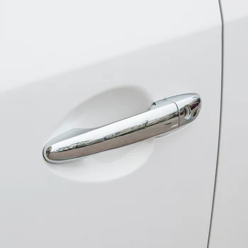 ABS Chrome Side dørhåndtag Dække Fange Trim Overlay Støbning Pynt Tilbehør til Bilen Mærkat For Mazda CX-5 KF 2017 2018 CX5 2nd