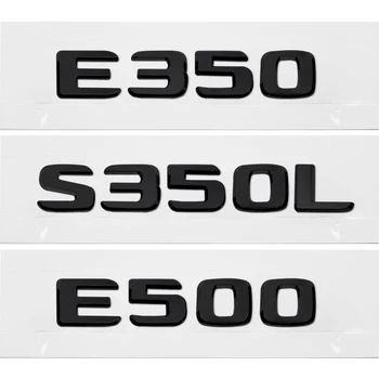 ABS Mat Sort E350 E350L E500 Bilens Bagagerum Bag Badge-Logo Klistermærke til Mercedes-Benz W114 W115 W123 W124 W210 W211 W212 W213