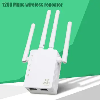 AC 1200Mbps Trådløs Repeater 2,4 G/5G Dual Band WiFi Router 4 Høje Antenner WPS Funktionen 50-100m Forbruge Afstand Router