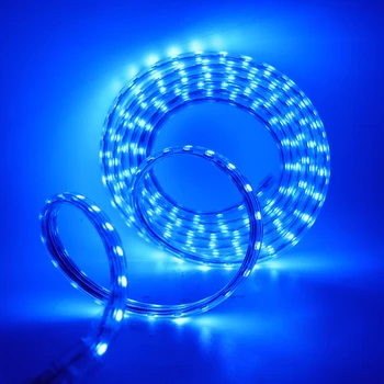 AC220V LED Fleksibel Strip Lys SMD 5050 60leds/m Vandtætte Led Bånd LED Lys Med Stikket Hvid/Varm Hvid/Blå Led Luces