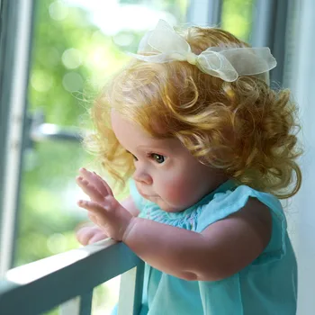 ADFO Reborn Baby Doll 17 Tommer 43cm Maggi Realistisk Nyfødte Virkelig Bebe Dukke Kit Klud Silikone Krop Legekammerat LOL Børn Gave