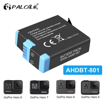 AHDBT801 til GoPro Hero 8 7 6 5 Black kamera Batteri til gopro hero 8 kamera batteri AHDBT-801 fuld afkode Action Kamera Batteri