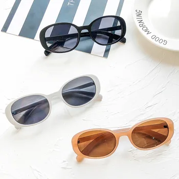 AKAgafas 2021 Oval Retro Solbriller Kvinder Personlighed solbriller til Kvinder/Mænd Luksus Briller Kvinder Designer Oculos De Sol