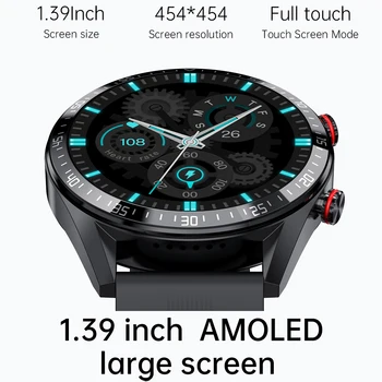 AMOLED Smart Ur Vwar REX Pro Altid på Displayet 4G Hukommelse Musik Bluetooth Opkald TWS Headset Mænd Smartwatch til Samsung iphone